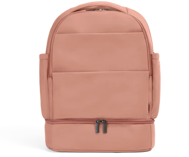 The Double Diaper Backpack in Clay Pink