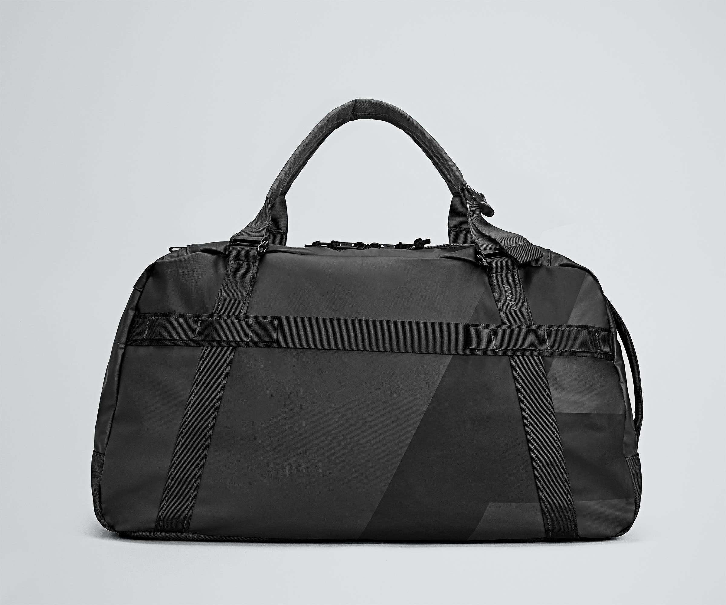Front view of the Active Duffle 55L with its handles up